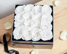 16 White/Cream Infinity Preserved Roses